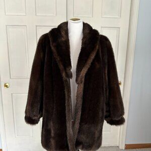 Hillmoor Faux Fur Brown Ranch Mink Jacket